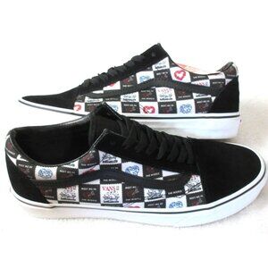 Vans Men's Old Skool Love Letters Black True White Canvas Suede shoes Sizes NIB